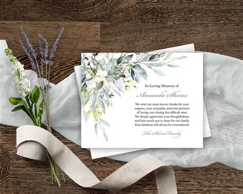 Sympathy Acknowledgement Cards Funeral Thank You And Bereavement Notes