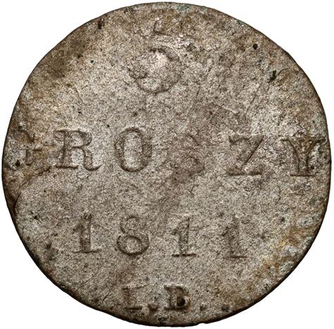 Księstwo Warszawskie Fryderyk August I 5 groszy 1811 IB Warszawa