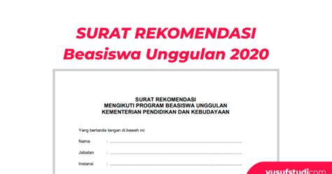 Detail Surat Rekomendasi Beasiswa Unggulan Koleksi Nomer 4