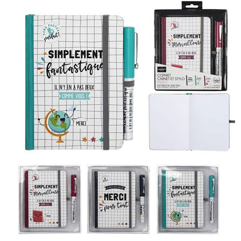 Coffret Id E Cadeau Carnet Stylo Merci Winner Price