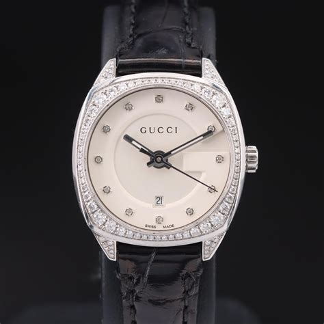 Gucci Diamond Dial And Bezel Quartz Wristwatch Ebth