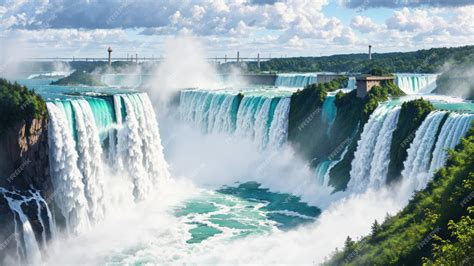 A painting of the niagara falls | Premium AI-generated image