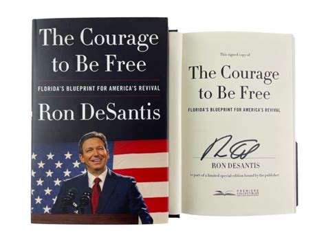 Ron Desantis Signed Autograph The Courage To Be Free Book 2024