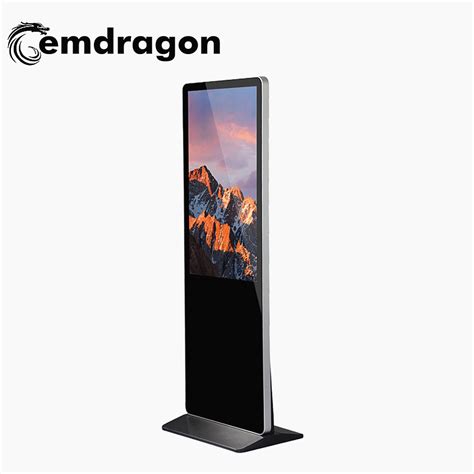 55 Inch Super Slim Floor Standing Kiosk Self Service Digital Signege