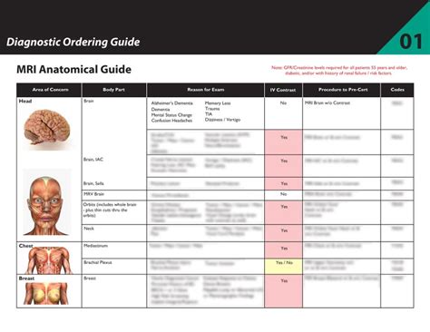 Quick Reference Cheat Sheet For Nurse Practitioners Ordering Diagnostics Imaging Ct Mri