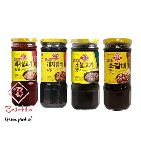 Ottogi Barbecue Sauce Pork Galbi Beef Galbi Original Bulgogi Spicy Bulgogi Braised Chili