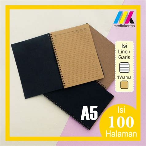 Jual Notebook A Jurnal Book Brown Craft Buku Tulis Line Garis