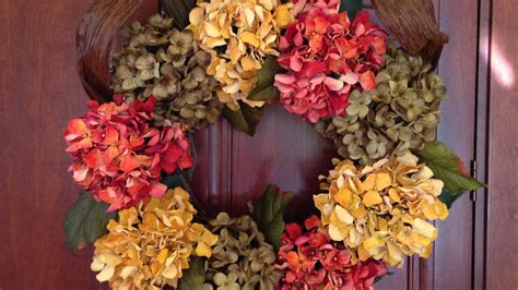 Fall Hydrangea Wreath Youtube