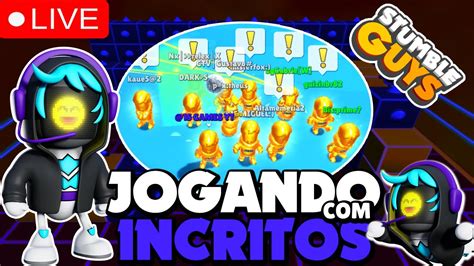 STUMBLE GUYS AO VIVO JOGANDO INSCRITOS NOVO INFLUENCIADOR YouTube