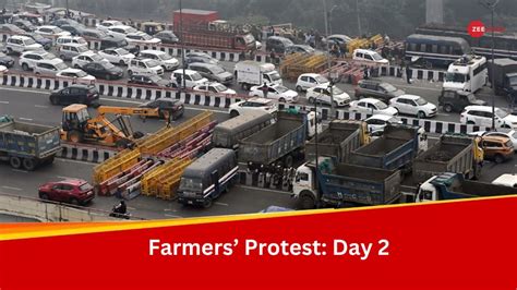 Heavy Traffic Jam In Delhi As Farmers Protest Enters Day Two Amid High