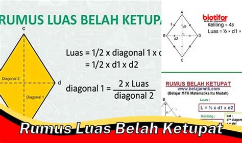 Rahasia Jitu Menghitung Luas Belah Ketupat Rumus Akurat Dan Mudah