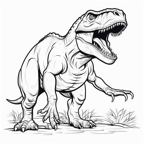 Tyrannosaurus Rex Como Plantilla Para Colorear Dibujos Para Colorear Y