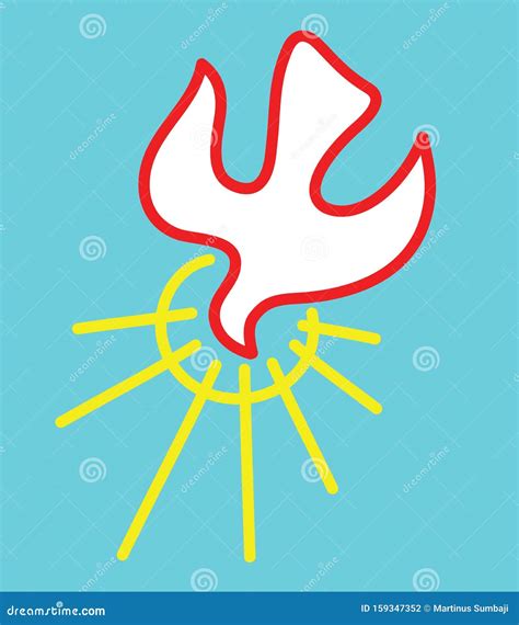 Holyspirit Line Art Stock Vector Illustration Of Spiritual 159347352