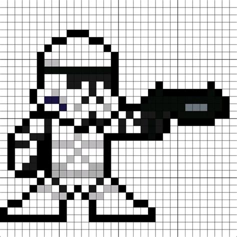 Clone Trooper Revenge Of The Sith Perler Bead Pattern Dibujos En