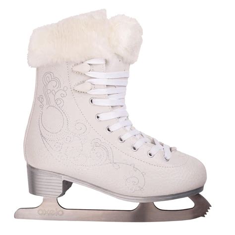 500 Womens Ice Skates White Oxelo Decathlon