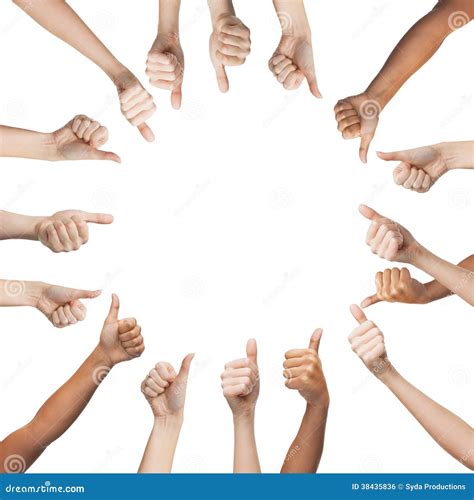 Human Hands Showing Thumbs Up In Circle Stock Photo Image Of Like