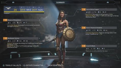 Injustice 2 Wonder Woman Movie Gear Set Youtube