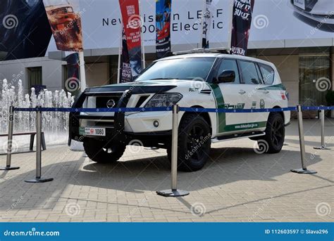 The Nissan Patrol of Dubai Police Car is on Dubai Motor Show 2017 ...