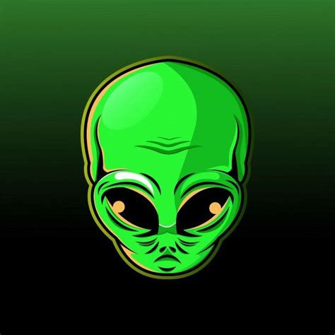 Premium Vector Alien Head Mascot Logo Vetores Alienigenas Logotipo