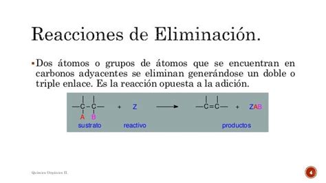 Reacciones De Eliminación