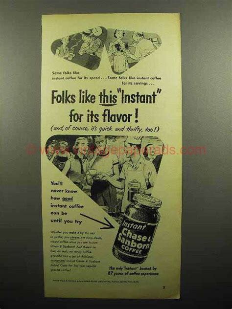 1951 Chase Sanborn Instant Coffee Ad For Flavor AX0978