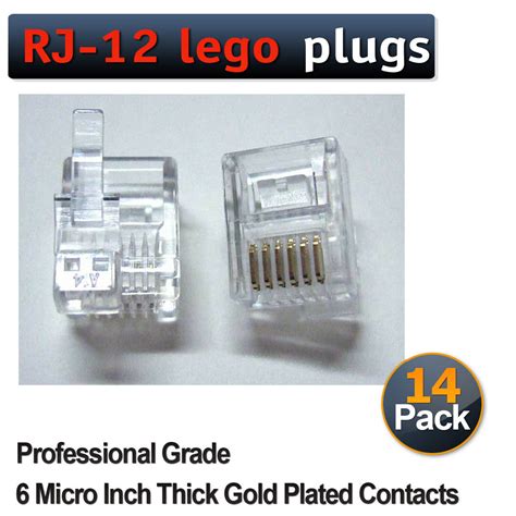 RJ12 6P6C Modular Plugs with RIGHT Latch Offset Tab for Lego NXT EV3