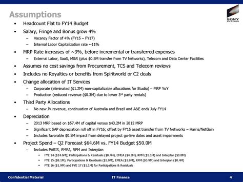 Sony Pictures Entertainment Information Technology Fiscal Year 2014 Q2