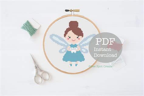 Tooth Fairy Cross Stitch Pattern Pdf Instant Download Digital Etsy