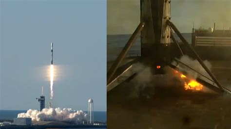 Falcon 9 Launches Eutelsat 36d And Falcon 9 First Stage Landing Youtube