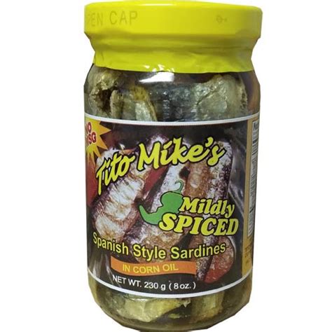 Tito Mikes Spanish Style Sardines In Corn Oil Mildy Spiced 8 Oz