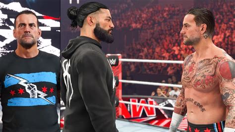 WWE 2K24 DLC ECW Punk Pack CM Punk Faces Roman Reigns YouTube