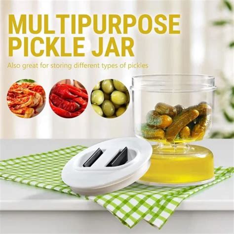 Pickle Jar Sealed Pickle Jar Strainer Hourglass Design Olives Container Eur 12 84 Picclick Fr