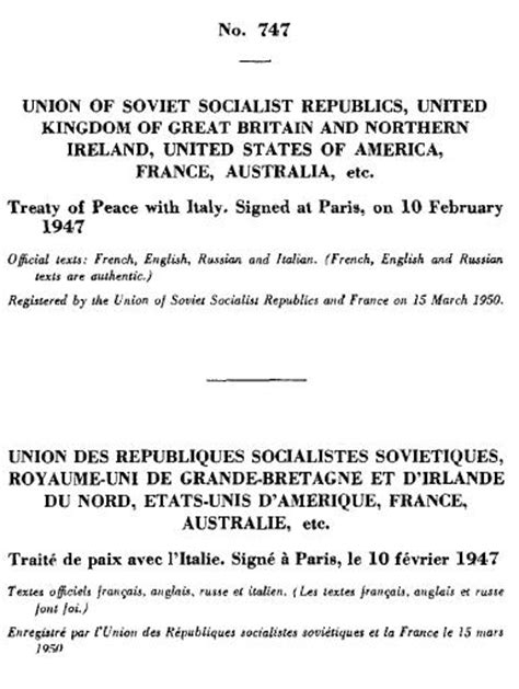 Paris Peace Treaties 1947 Alchetron The Free Social Encyclopedia