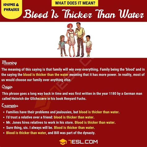 Blood Is Thicker Than Water Meaning Origin And Examples 7ESL