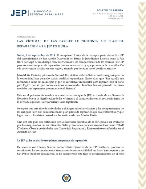 Jurisdicción Especial para la Paz on Twitter Las víctimas de las