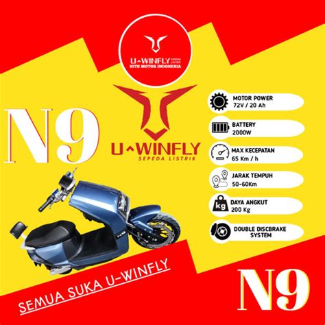 Jual Sepeda Motor Listrik Uwinfly N9 Pro 2000 Watt Kota Surabaya