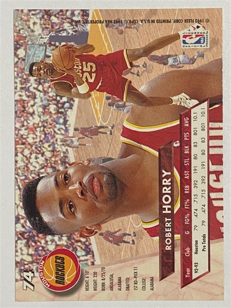 1993 94 Fleer Ultra 74 Robert Horry For Sale Online EBay