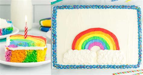 Rainbow Sheet Cake Princess Pinky Girl