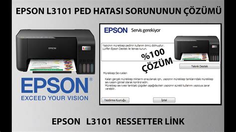 Epson L Ped Hatas Z M Epson L Ressetter Program Ndir Youtube