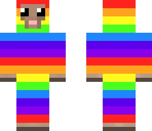 Cute Rainbow Sheep | Minecraft Skin