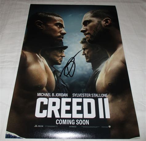 DOLPH LUNDGREN SIGNED CREED II 12X18 MOVIE POSTER | Autographia