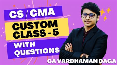 Cma Inter Cs Executive Tax Laws Custom Class By Ca