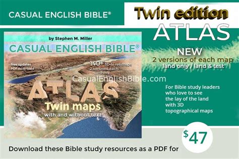 3d Bible Maps Twin Maps Edition Casual English Bible