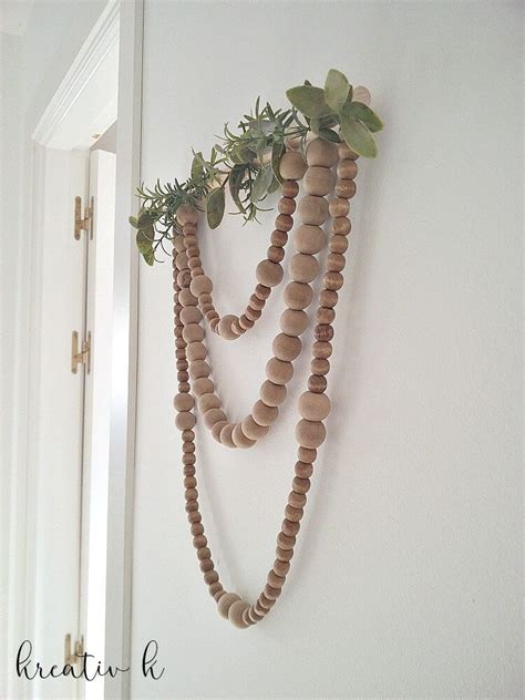 Boho Nordic Wooden Bead Wall Hanging Kreativk Wood Beads Diy