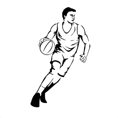 Basketball Player Silhouette Man Athlete Sign And Symbol 13107603