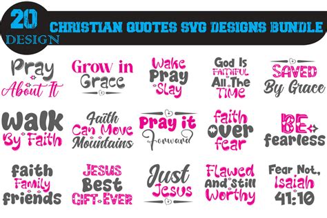 Christian Quotes T Shirt Bundle Graphic By Miku Design Store · Creative Fabrica