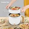 Amazon Audecook Hot Pot Electric With Steamer 1 5L Portable Nonstick Rapid Noodles Cooker