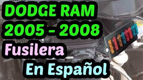 DIAGRAMA de FUSIBLES Dodge Ram 2005 2008 En Español YouTube