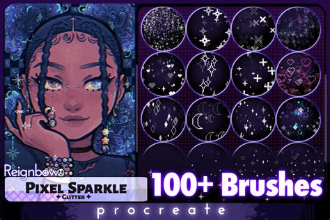 Glitter Hq Pixel Sparkle Procreate Brushes Design Cuts