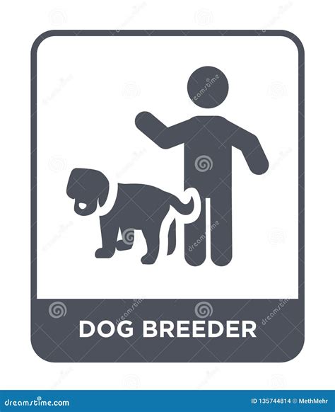 Dog Breeder Icon in Trendy Design Style. Dog Breeder Icon Isolated on White Background Stock ...